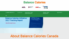 What Balancecalories.ca website looked like in 2018 (5 years ago)