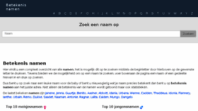 What Betekenisnamen.nl website looked like in 2018 (5 years ago)