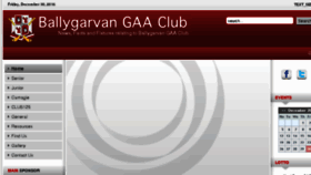 What Ballygarvangaa.ie website looked like in 2018 (5 years ago)