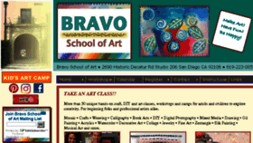 What Bravoschoolofart.com website looked like in 2018 (5 years ago)
