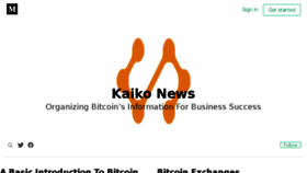 What Blog.kaiko.com website looked like in 2018 (5 years ago)