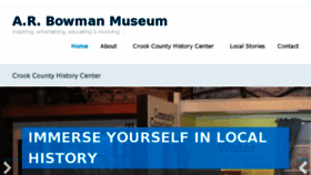 What Bowmanmuseum.org website looked like in 2018 (6 years ago)