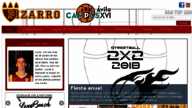 What Baloncestopizarro.com website looked like in 2018 (7 years ago)