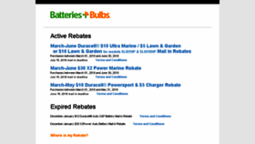 What Batteriesplusrebates.com website looked like in 2018 (5 years ago)