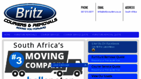 What Britzcouriersremovals.co.za website looked like in 2018 (5 years ago)