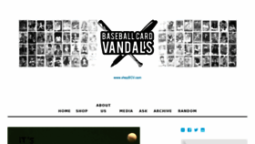 What Baseballcardvandals.com website looked like in 2018 (5 years ago)