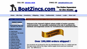 What Boatzincs.com website looked like in 2018 (7 years ago)
