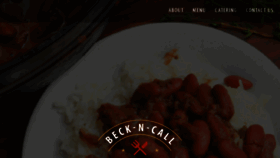 What Beckncallcafe.com website looked like in 2018 (5 years ago)