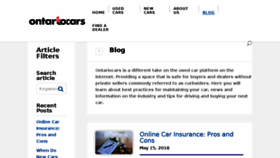 What Blog.ontariocars.ca website looked like in 2018 (7 years ago)