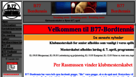 What B77-bordtennis.dk website looked like in 2018 (5 years ago)