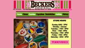 What Beckersbakeryanddeli.com website looked like in 2018 (5 years ago)