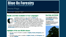 What Blueoxforestry.com website looked like in 2018 (5 years ago)