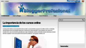 What Bloggerprofesional.com website looked like in 2018 (5 years ago)