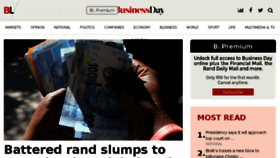 What Businessday.co.za website looked like in 2018 (5 years ago)