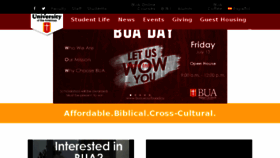 What Bua.edu website looked like in 2018 (5 years ago)