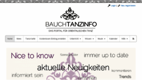 What Bauchtanzinfo.de website looked like in 2018 (5 years ago)