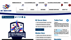 What Bcsoccer.net website looked like in 2018 (5 years ago)