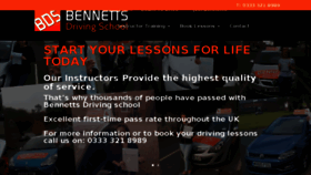 What Bennettsdrivingschools.co.uk website looked like in 2018 (5 years ago)