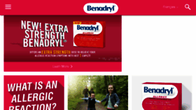 What Benadryl.ca website looked like in 2018 (5 years ago)