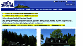 What Beskydek.cz website looked like in 2018 (5 years ago)
