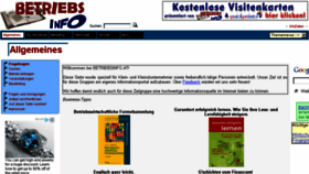 What Betriebsinfo.at website looked like in 2018 (5 years ago)