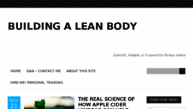 What Buildingaleanbody.com website looked like in 2018 (5 years ago)