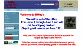 What Biffleys.com website looked like in 2018 (5 years ago)