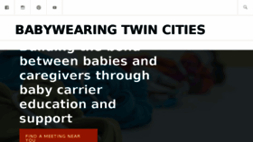 What Babywearingtwincities.org website looked like in 2018 (5 years ago)