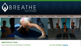 What Breathehotyoga.com website looked like in 2018 (5 years ago)