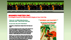 What Boomerparties.com website looked like in 2018 (5 years ago)