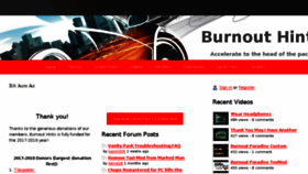 What Burnouthints.com website looked like in 2018 (5 years ago)