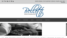 What Bellettiphotography.com website looked like in 2018 (5 years ago)