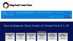 What Buyrealgramviews.com website looked like in 2018 (5 years ago)
