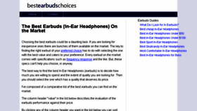 What Bestearbudschoices.com website looked like in 2018 (5 years ago)