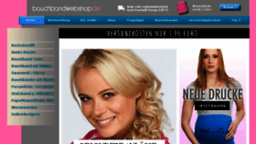 What Bauchbandwebshop.de website looked like in 2018 (5 years ago)