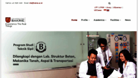 What Bakrie.ac.id website looked like in 2018 (5 years ago)