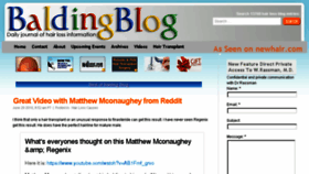 What Baldingblog.com website looked like in 2018 (5 years ago)
