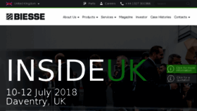What Biesse.co.uk website looked like in 2018 (5 years ago)