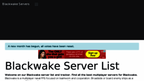 What Blackwake-servers.com website looked like in 2018 (5 years ago)