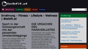 What Bleibfit.at website looked like in 2018 (5 years ago)