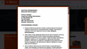 What Beta24.pl website looked like in 2018 (7 years ago)