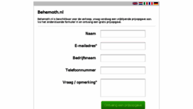 What Behemoth.nl website looked like in 2018 (5 years ago)