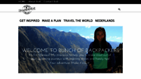 What Bunchofbackpackers.com website looked like in 2018 (5 years ago)