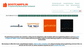 What Bootcamps.in website looked like in 2018 (5 years ago)
