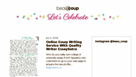 What Blog.beau-coup.com website looked like in 2018 (5 years ago)