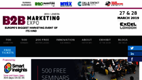What B2bmarketingexpo.co.uk website looked like in 2018 (5 years ago)
