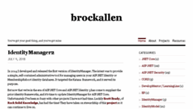 What Brockallen.com website looked like in 2018 (5 years ago)