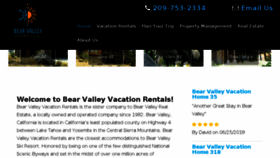What Bearvalleyvacationrentals.com website looked like in 2018 (5 years ago)