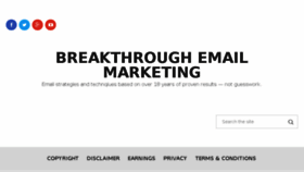 What Breakthroughemailmarketing.com website looked like in 2018 (5 years ago)