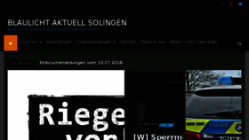 What Blaulicht-solingen.de website looked like in 2018 (5 years ago)